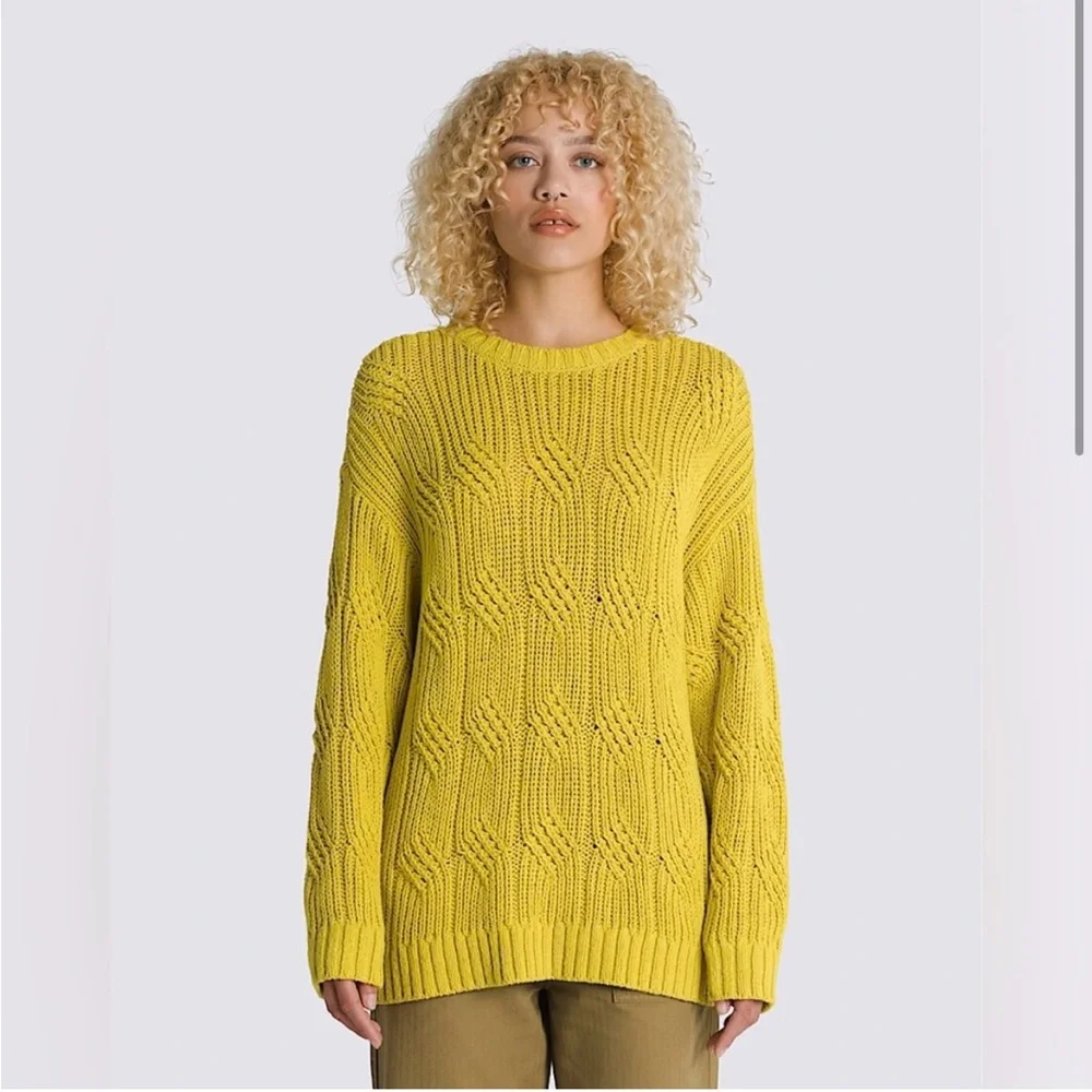 Vans Women’s Mustard Yellow Sweater Size XL - Picture 1 of 8